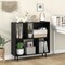 3-Tier Open Shelf Bookcase with 4 Compartments and 4 Metal Support Legs